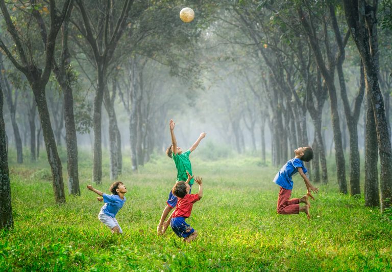 Children jumping for joy