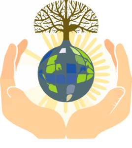 holding earth art