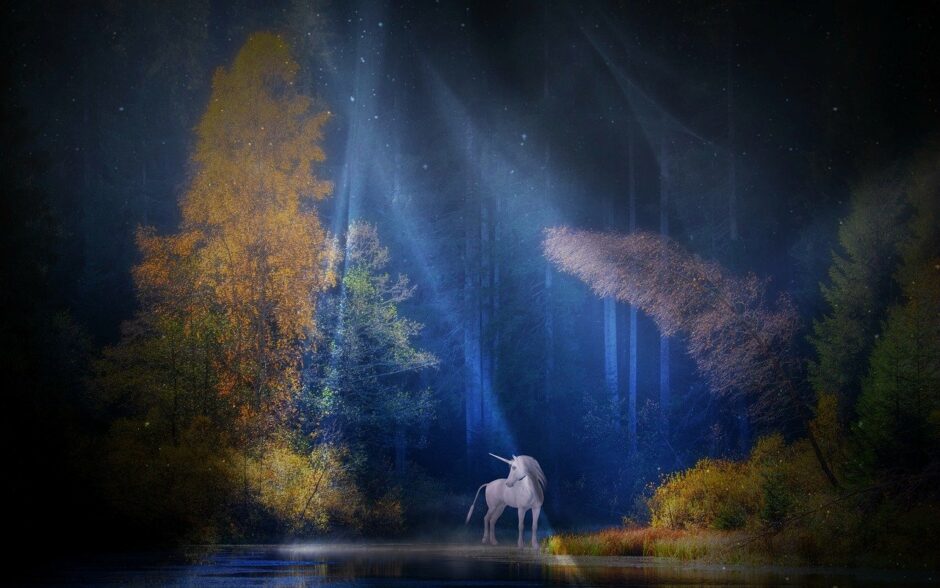 A unicorn at night - Dream work and intuition are creative processes.